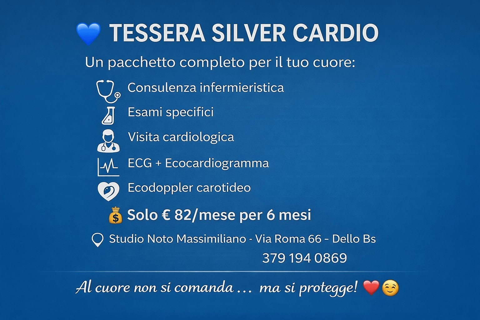 Immagine che mostra "Tessera Silver Cardio" pacchetto promozionale.